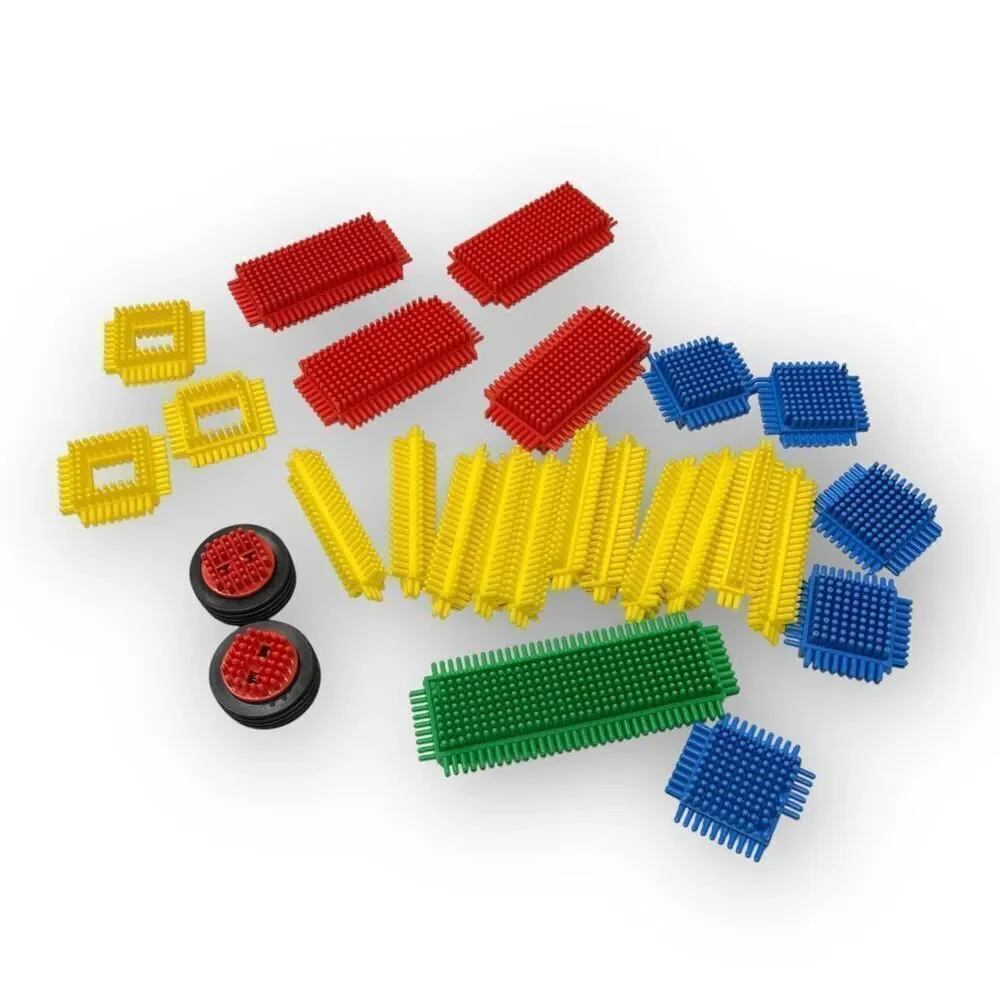 Vintage Playskool Bristle Blocks 28  Piece Lot